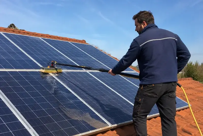 Nettoyage et entretien de panneaux solaires à Belcaire